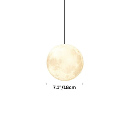 Residence Supply Lunar Pendant Light hanging fixture with a sleek, modern design and soft ambient lighting.