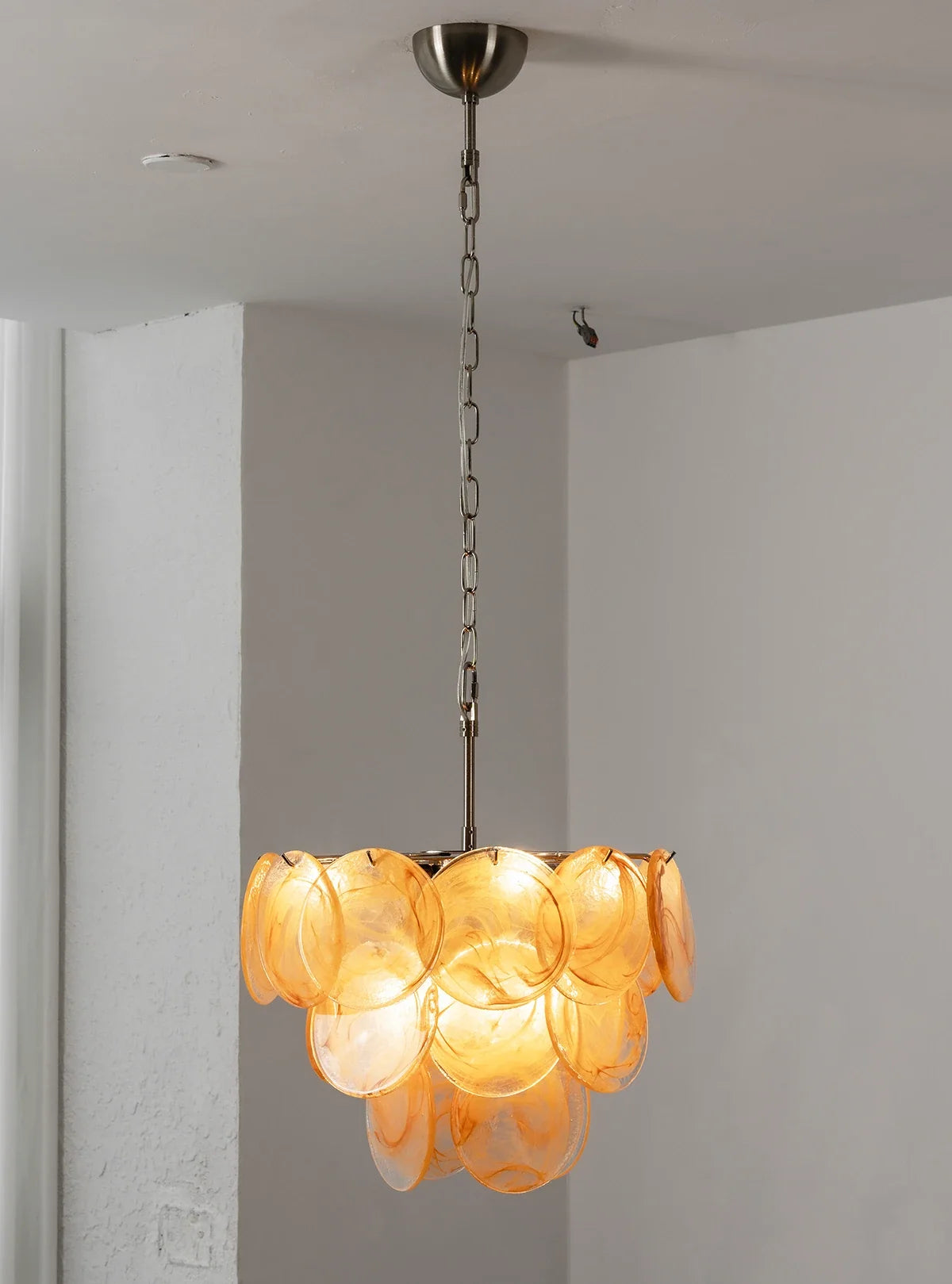 Retro Glass Disc Chandelier