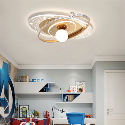 Lyra Ceiling Light by Residence Supply featuring a modern, geometric design with a sleek metal finish and integrated LED lighting.