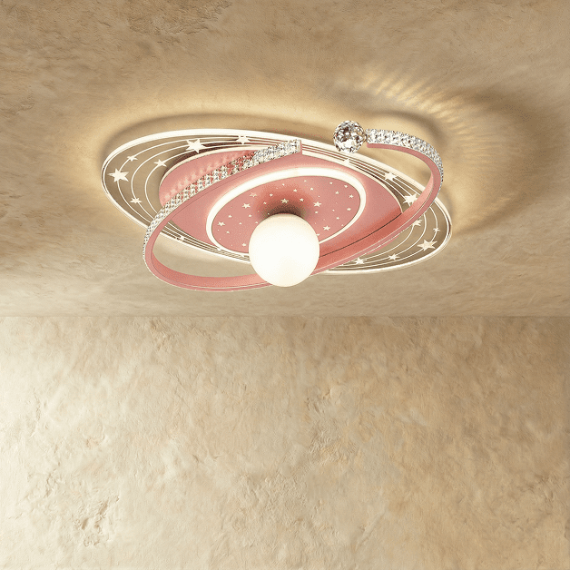 Modern Lyra ceiling light by Residence Supply featuring a sleek design with a circular metal frame and integrated LED lighting.