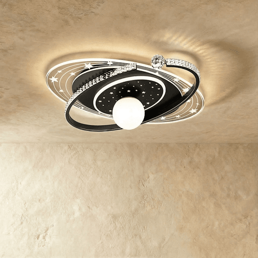 Lyra ceiling light fixture by Residence Supply featuring a modern design with a sleek metal frame and glass shade.