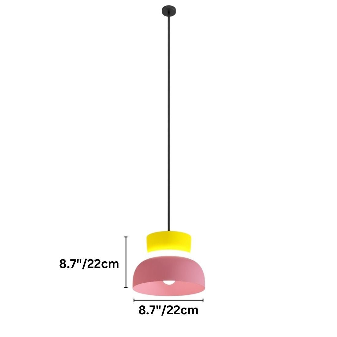 Residence Supply Macaron Pendant Light with pastel-colored ceramic shades hanging from a modern fixture.