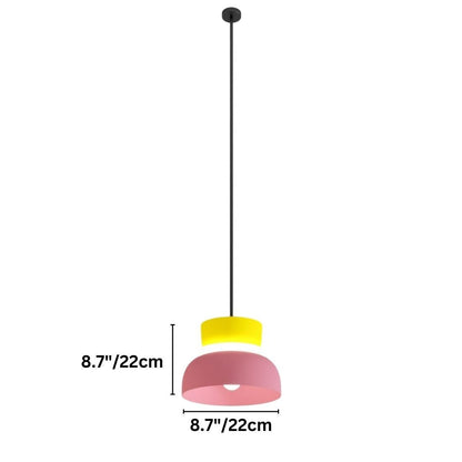 Residence Supply Macaron Pendant Light with pastel-colored ceramic shades hanging from a modern fixture.