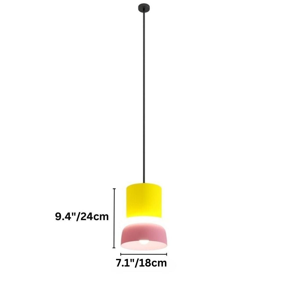Residence Supply Macaron Pendant Light hanging fixture with pastel-colored, round-shaped design for modern interior decor.