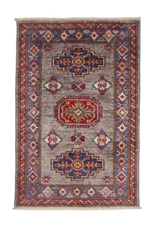 Super Kazak (1'11"x2'11") steel gray/blue - Nuvé