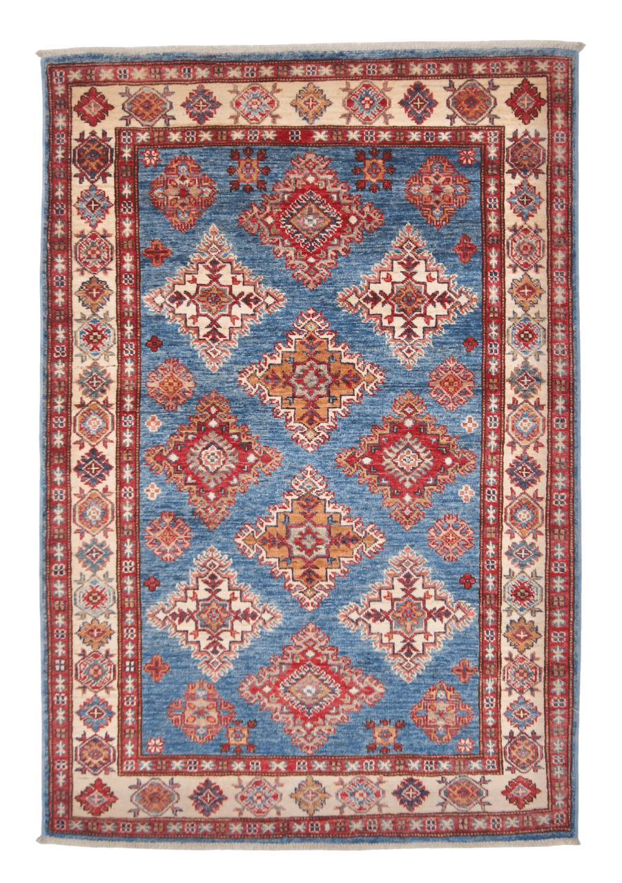 Super Kazak (3'07"x5'03") denim blue/ivory - Nuvé