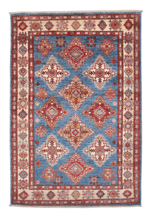 Super Kazak (3'07"x5'03") denim blue/ivory - Nuvé