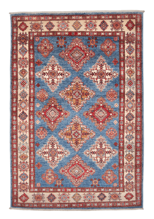 Super Kazak (3'07"x5'03") denim blue/ivory - Nuvé