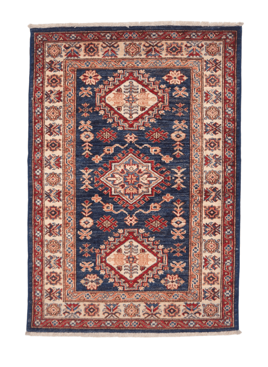 Super Kazak (2'08"x3'10") blue/ivory - Nuvé