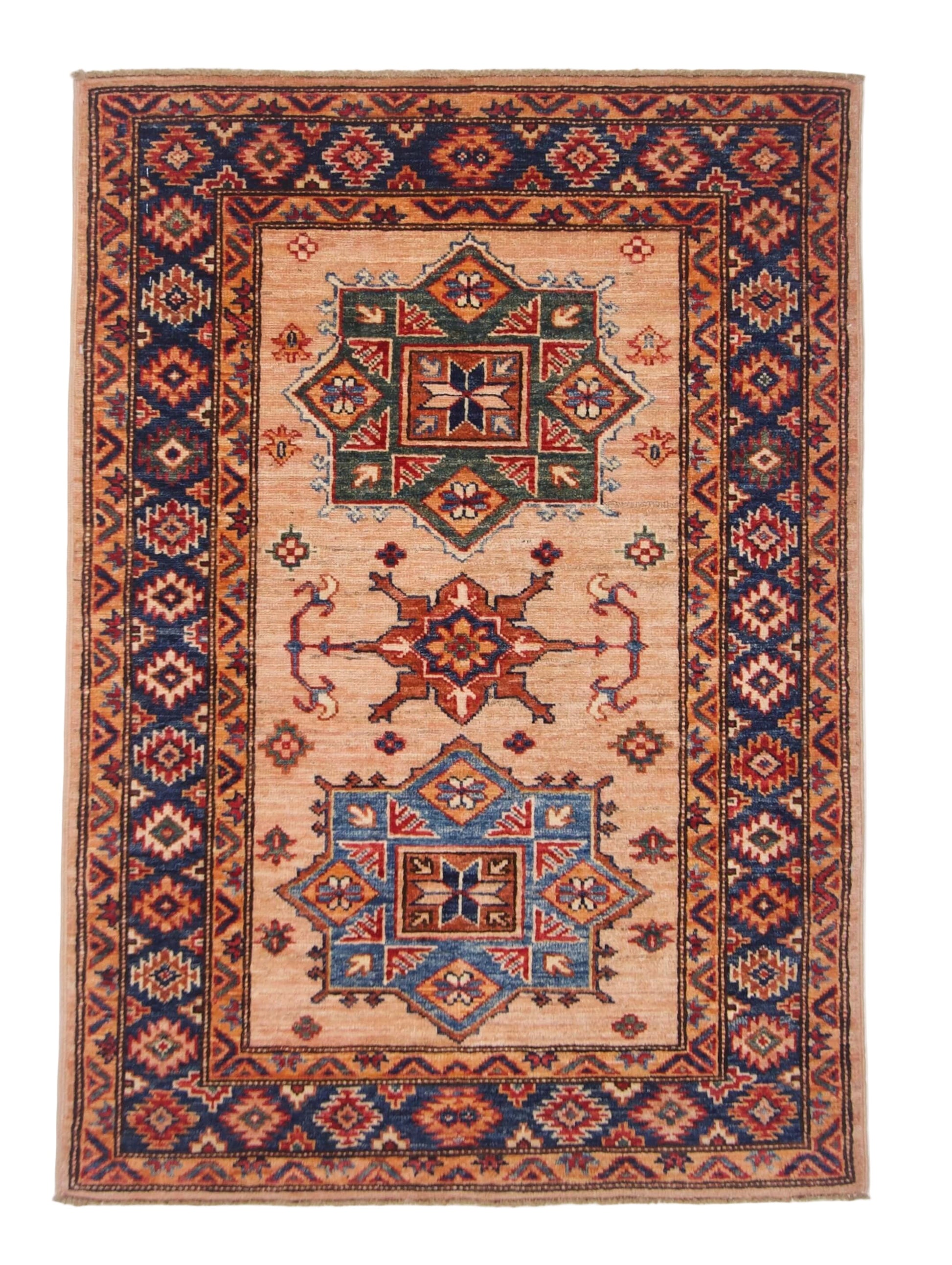 Super Kazak (2'10"x4'00") adobe/navy - Nuvé