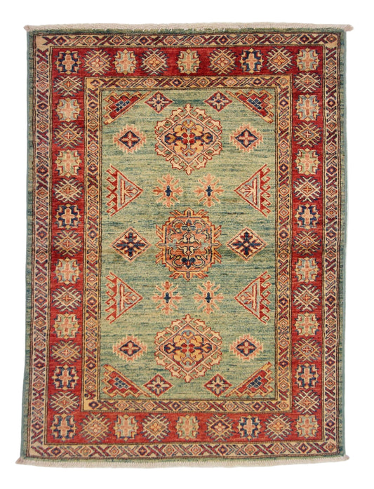 Super Kazak (3'00"x4'00") green/red - Nuvé