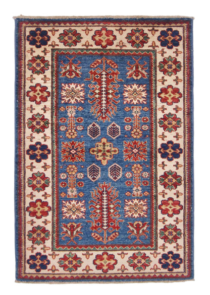 Super Kazak (2'08"x4'00") denim blue/ivory - Nuvé