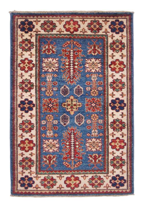 Super Kazak (2'08"x4'00") denim blue/ivory - Nuvé