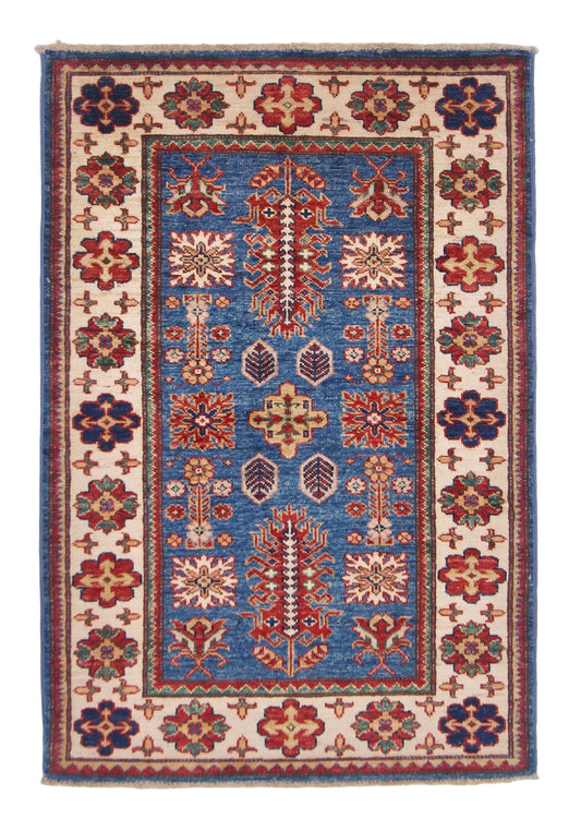 Super Kazak (2'08"x4'00") denim blue/ivory - Nuvé