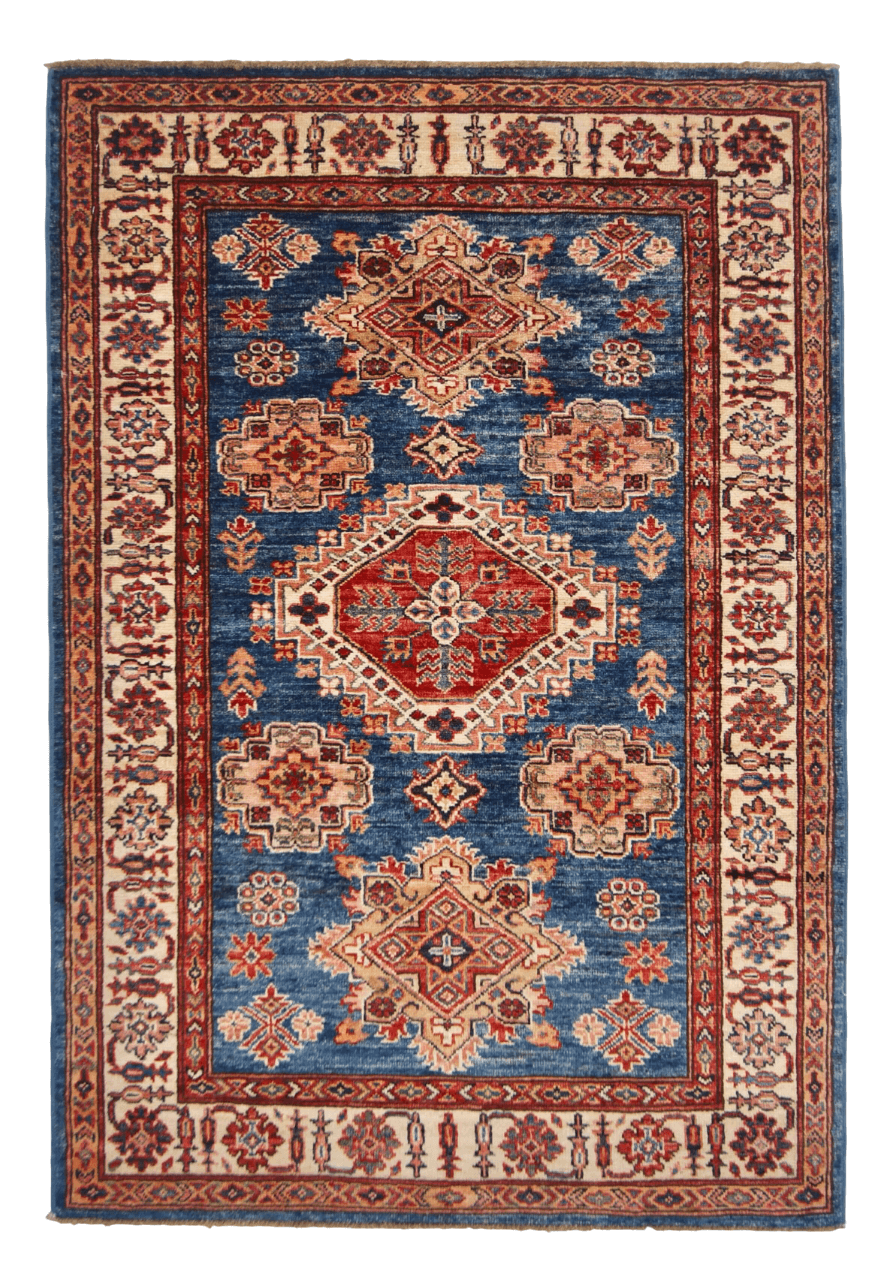 Super Kazak (3'04"x4'10") denim blue/ivory - Nuvé