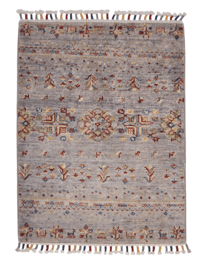 Afghan Gabbeh (2'00"x2'07") light gray - Nuvé