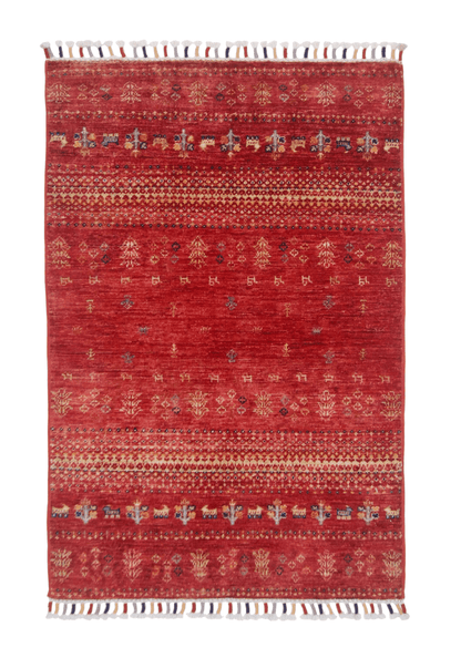 Afghan Gabbeh (2'07"x3'10") red - Nuvé
