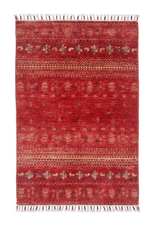 Afghan Gabbeh (2'07"x3'10") red - Nuvé
