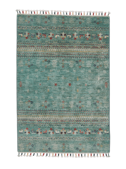 Afghan Gabbeh (2'07"x3'10") light green - Nuvé