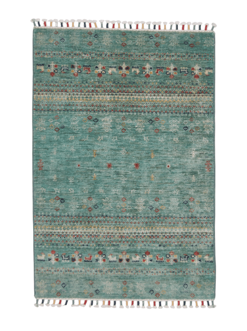 Afghan Gabbeh (2'07"x3'10") light green - Nuvé