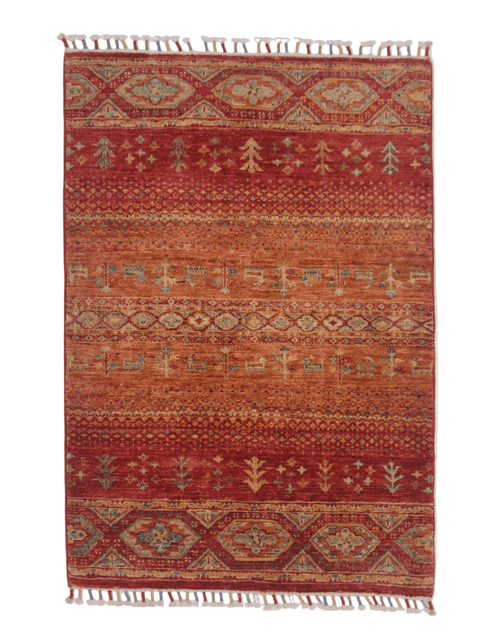 Afghan Khorjin-Gabben (2'08"x3'10") red/rust - Nuvé