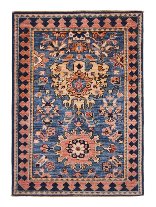 Afghan Ariana (2'09"x3'10") blue/navy - Nuvé