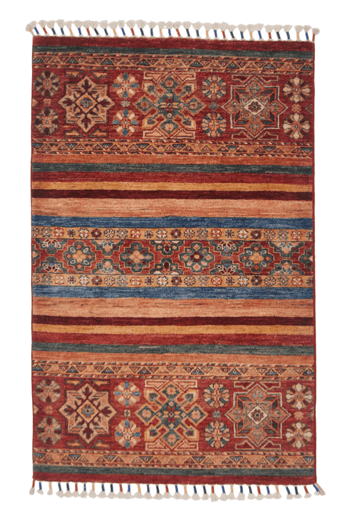 Afghan Khorjin (2'09"x4'02") red/multicolor - Nuvé