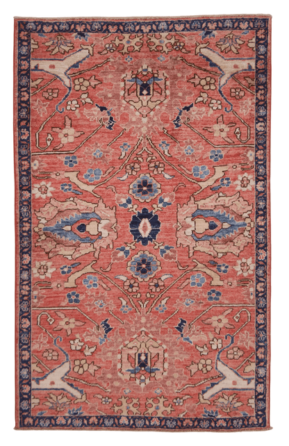 Afghan Ariana (3'00"x4'10") lt.red/navy - Nuvé