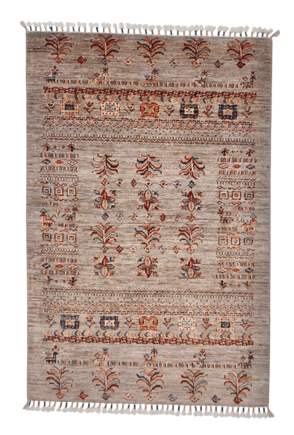 Afghan Khorjin (3'04"x5'00") silver/multicolor - Nuvé