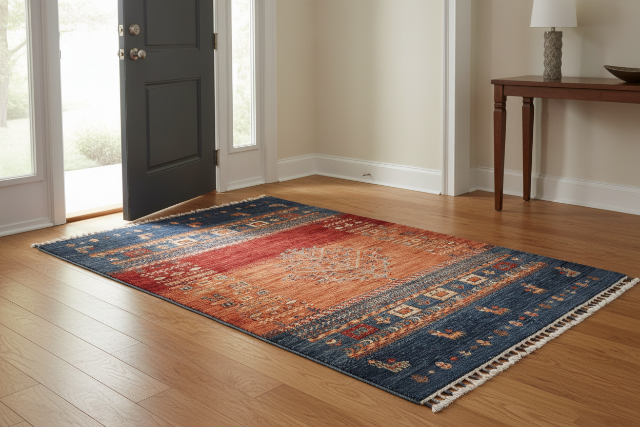 Afghan Tree of Life Gabbeh (3'04"x5'00") rust/blue - Nuvé