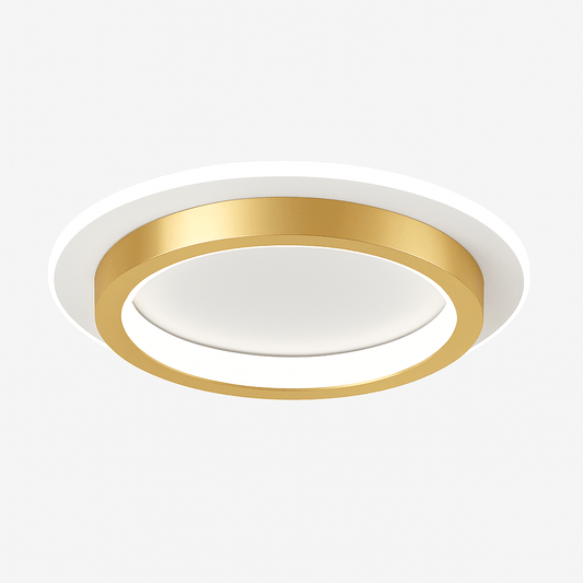 Manzil ceiling light from Residence Supply, modern fixture with a sleek design, mounted on ceiling with warm white illumination.
