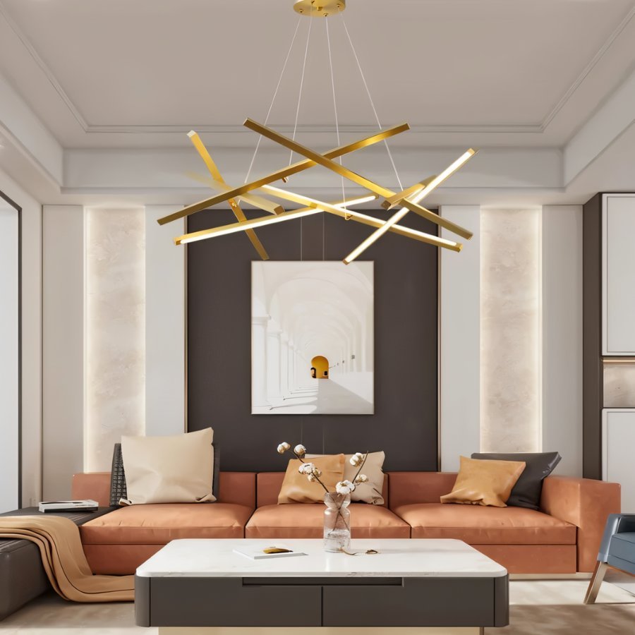 Elegant Maseu Chandelier by Residence Supply featuring intricate metalwork and multiple light bulbs for a stylish indoor lighting accent.