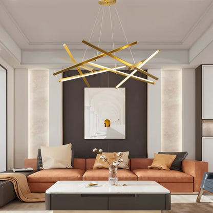 Elegant Maseu Chandelier by Residence Supply featuring intricate metalwork and multiple light bulbs for a stylish indoor lighting accent.