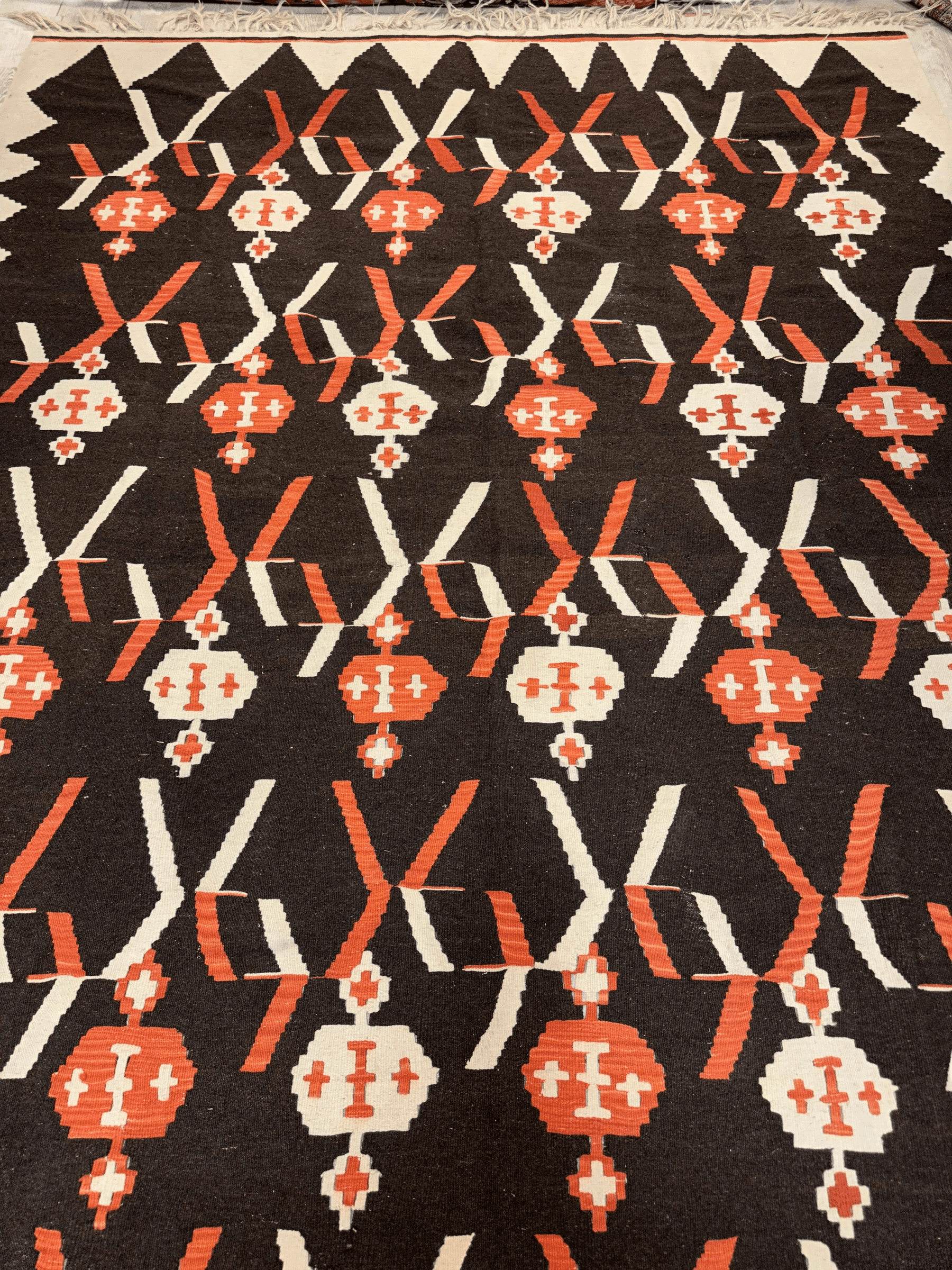 Masterpiece Large Vintage minimalistic Karabakh Kilim 7’5” x 11’ - Nuvé