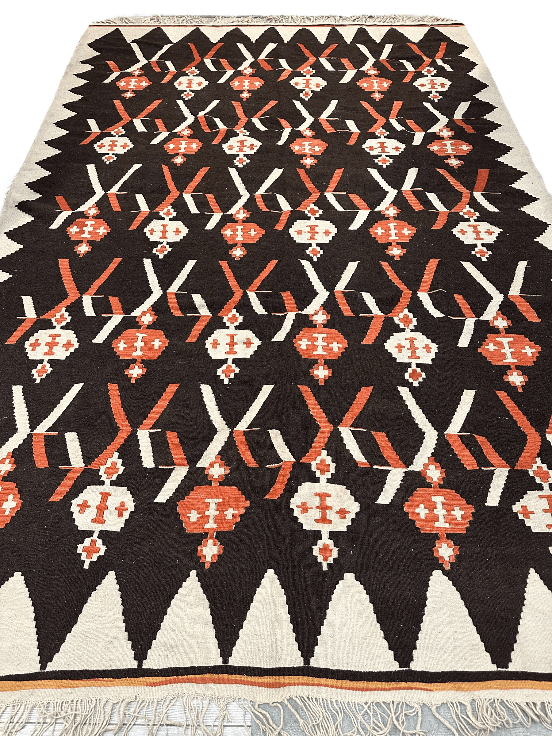 Masterpiece Large Vintage minimalistic Karabakh Kilim 7’5” x 11’ - Nuvé