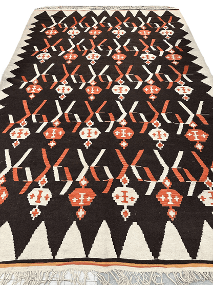 Masterpiece Large Vintage minimalistic Karabakh Kilim 7’5” x 11’ - Nuvé