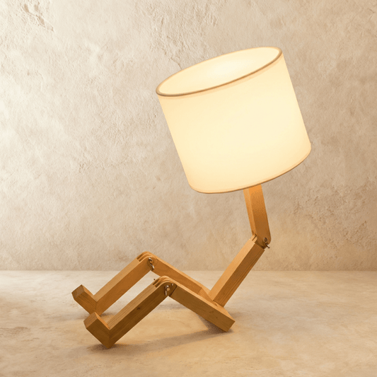 Mechanical Man Table Lamp by Residence Supply featuring a detailed mechanical man figure and adjustable lamp arm.