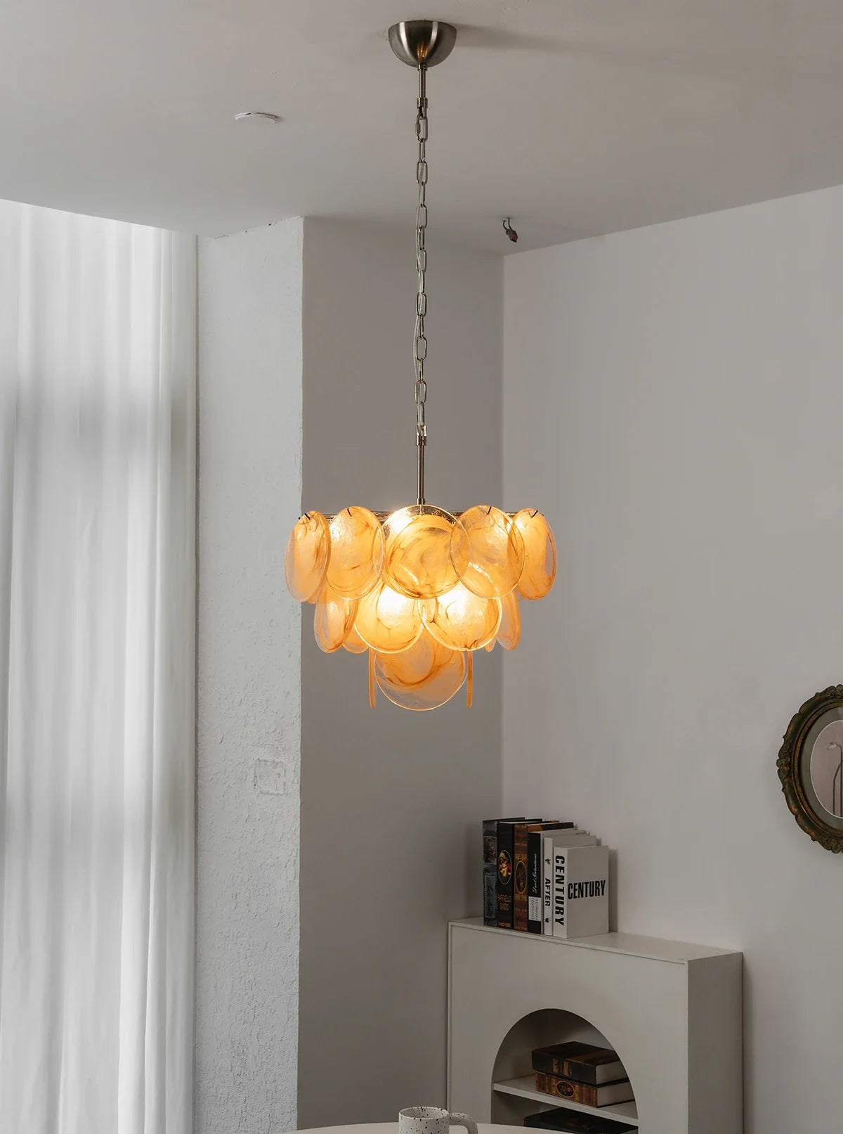 Retro Glass Disc Chandelier