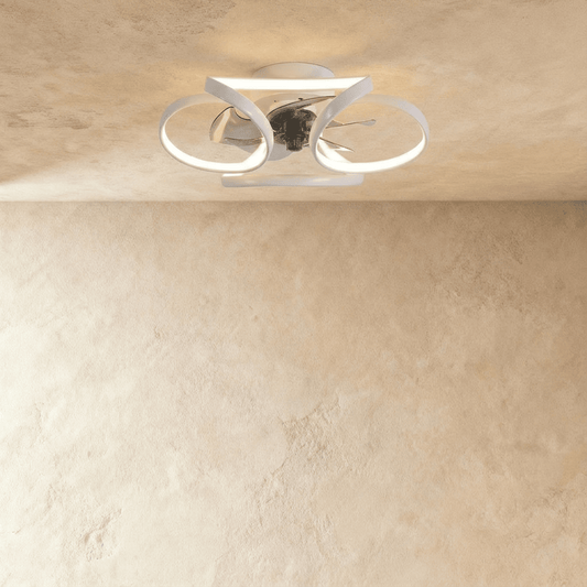 Modern Mirwaha ceiling light and fan by Residence Supply, featuring a sleek design with integrated lighting and air circulation.