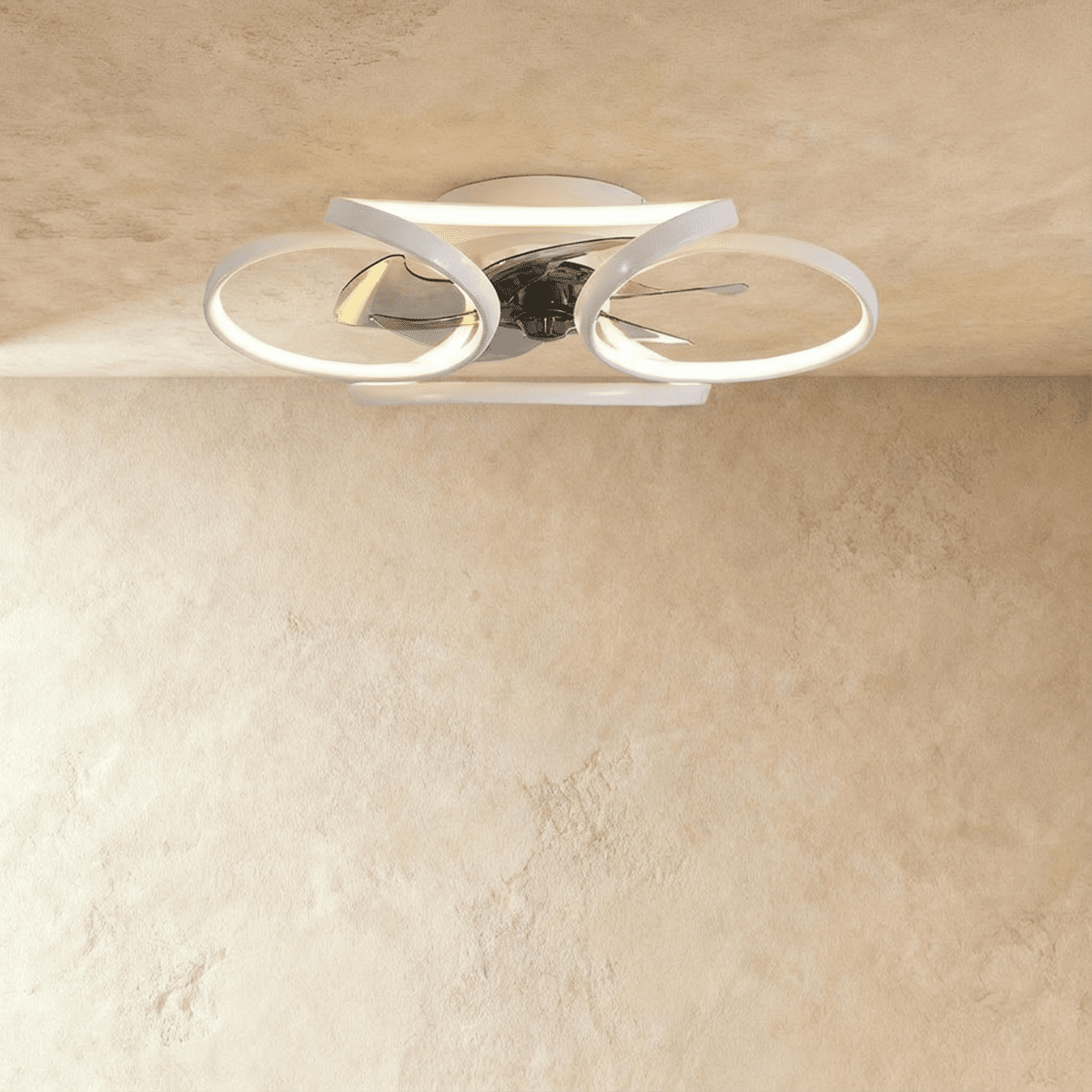 Modern Mirwaha ceiling light and fan from Residence Supply, featuring sleek design with integrated lighting and airflow.