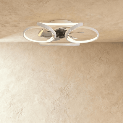 Modern Mirwaha ceiling light and fan from Residence Supply, featuring sleek design with integrated lighting and airflow.