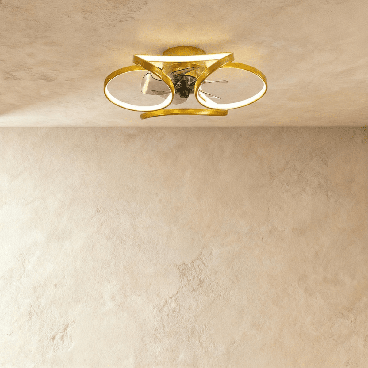 Modern Mirwaha ceiling light and fan from Residence Supply, featuring a sleek design with integrated lighting and airflow.