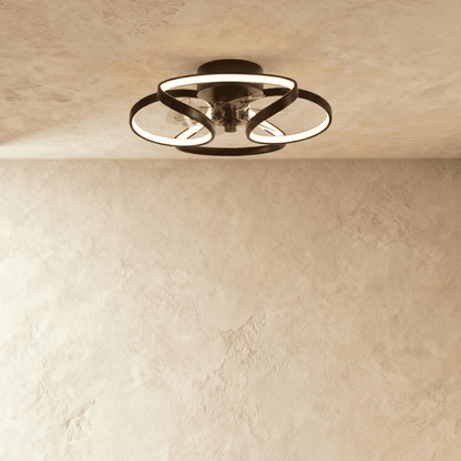 Residence Supply Mirwaha ceiling light and fan combo, modern fixture with sleek design, mounted on ceiling in a contemporary setting.
