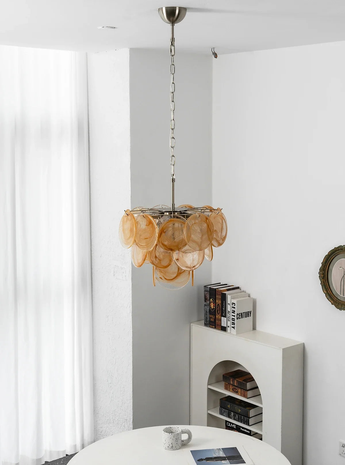 Retro Glass Disc Chandelier