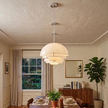 Modern Milk White Layer Pendant Lamp