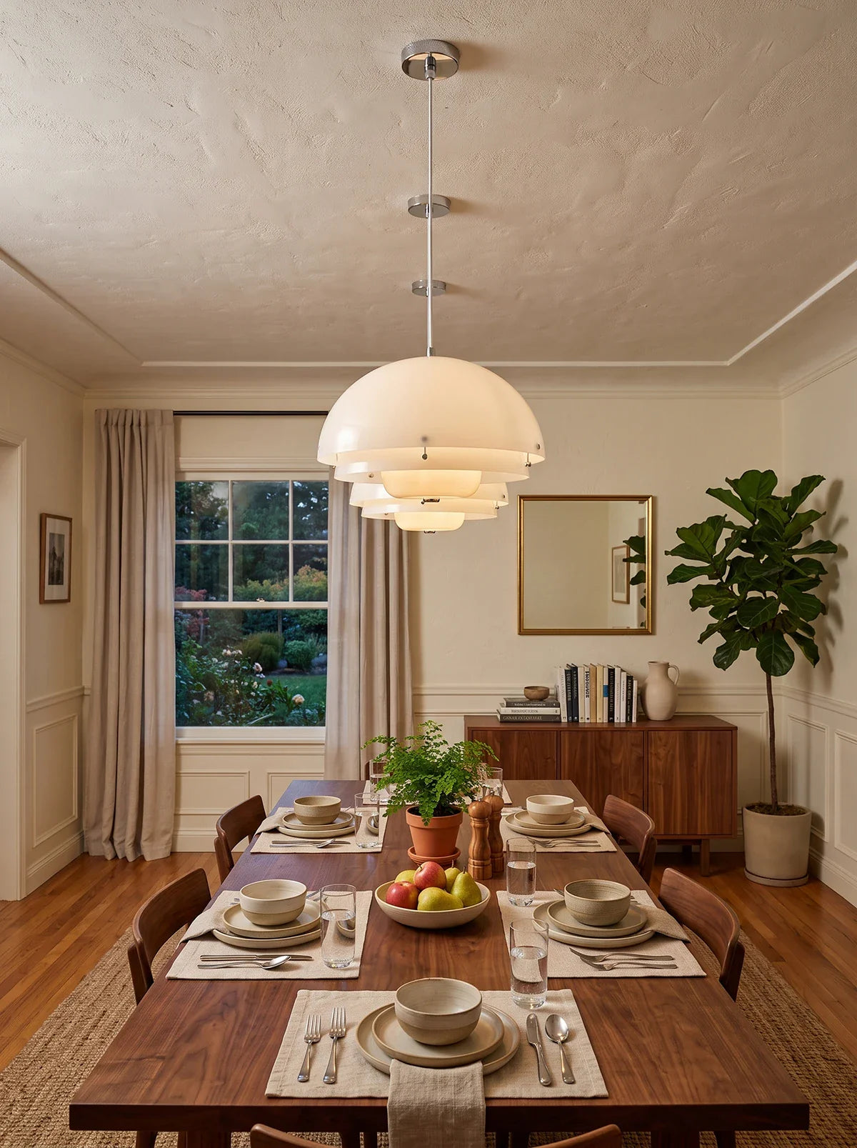 Modern Milk White Layer Pendant Lamp