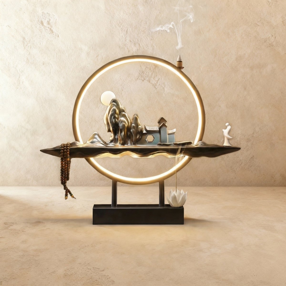 Moonlit Incense Burner Table Lamp - Nuvé