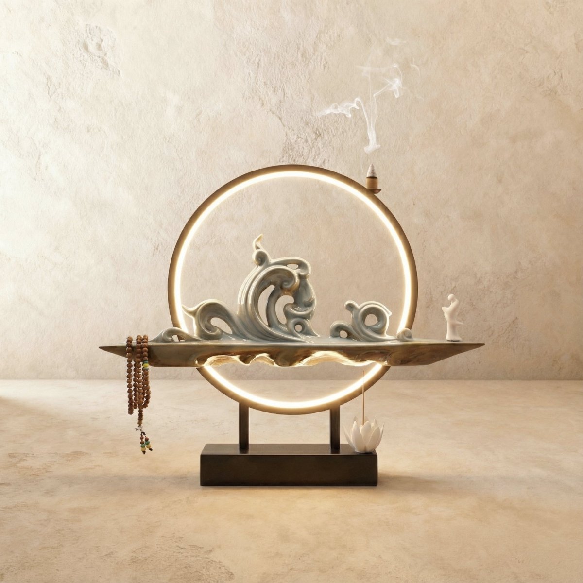 Moonlit Incense Burner Table Lamp - Nuvé