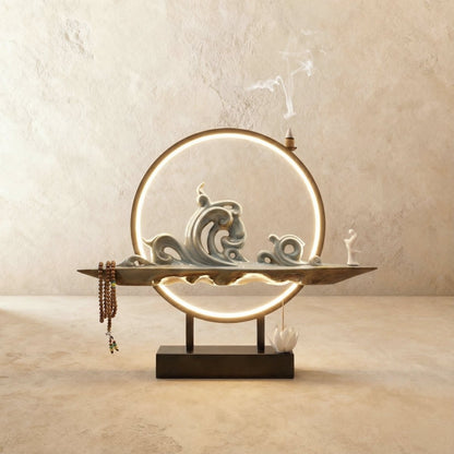 Moonlit Incense Burner Table Lamp - Nuvé