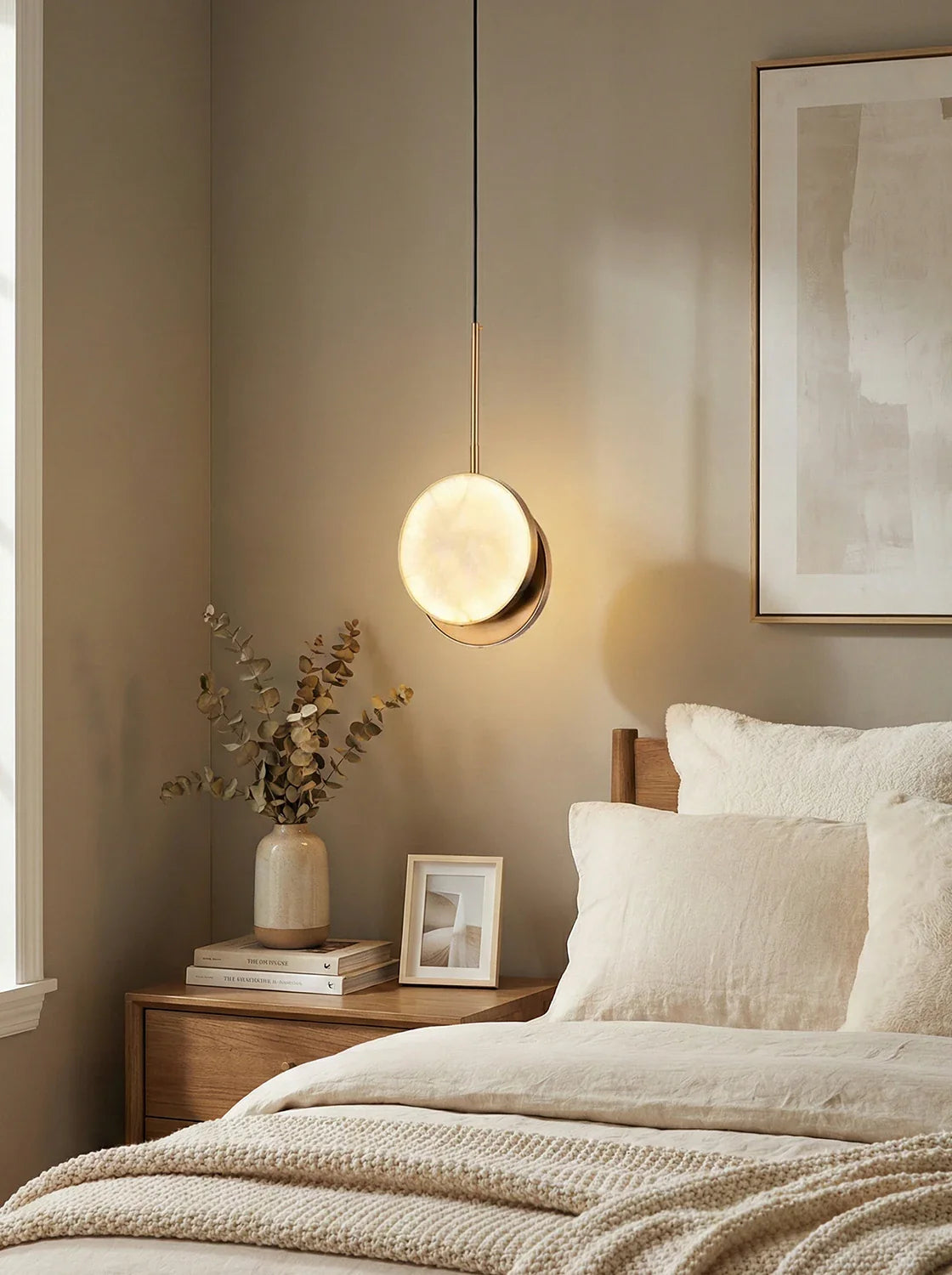 Moonshade Alabaster Pendant Light